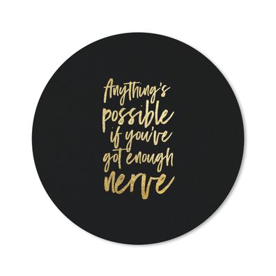 Mauspad - Selbstvertrauen - Gold - Schwarz - Zitate - 30x30 cm