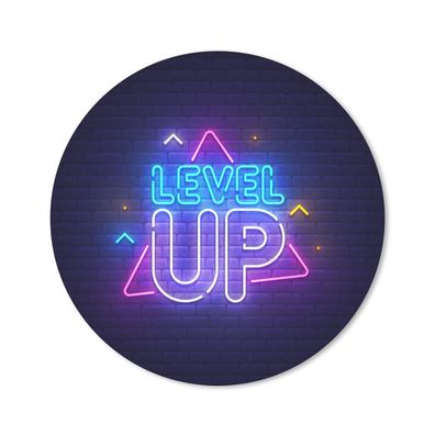 Mauspad - Spiele - Neon - Level Up - 30x30 cm