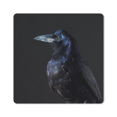 Mauspad - Vogel - Tiere - Schwarz - 20x20 cm