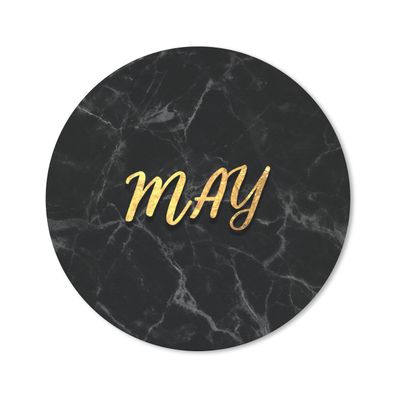 Mauspad - Zitat - Kalender - Mai - Gold - 30x30 cm