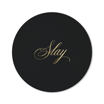 Mauspad - Zitate - Macht - Gold - Schwarz - 30x30 cm