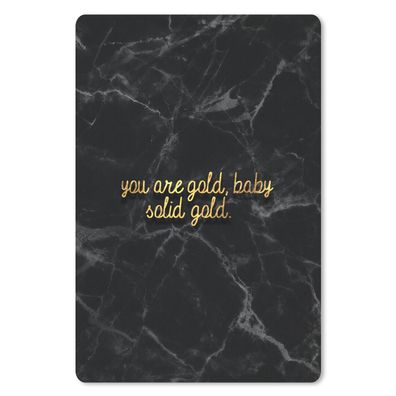 Mauspad - Zitate - Sprichwörter - Gold - Marmor - 40x60 cm