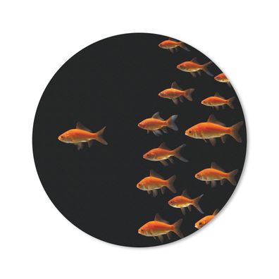 Mauspad - Goldfisch - Tiere - Schwarz - 40x40 cm