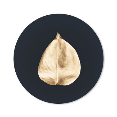 Mauspad - Blatt - Schwarz und Gold - 40x40 cm