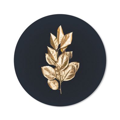 Mauspad - Pflanze - Blätter - Gold - 40x40 cm