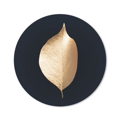 Mauspad - Blätter - Gold - Schwarz - 40x40 cm