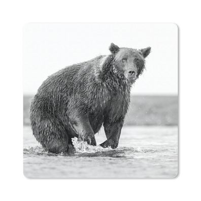 Mauspad - Bär - Fisch - Wasser - 20x20 cm