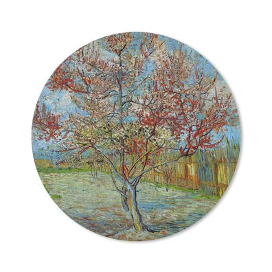 Mauspad - Der rosa Pfirsichbaum - Vincent van Gogh - 20x20 cm