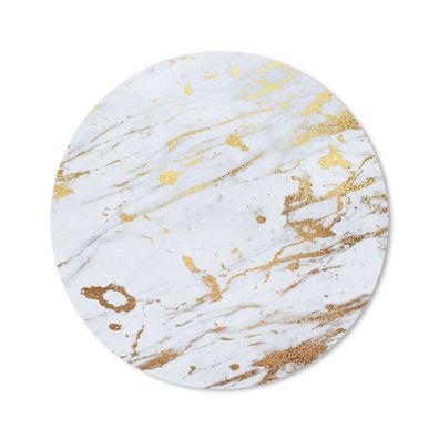 Mauspad - Marmor - Weiß - Gold - Klassisch - 50x50 cm