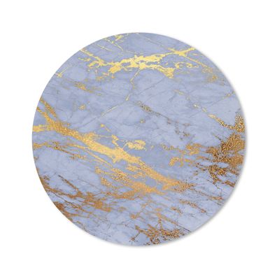 Mauspad - Marmor - Blau - Gold - 50x50 cm