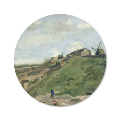 Mauspad - Montmartre-Hügel mit Steinbruch - Vincent van Gogh - 20x20 cm