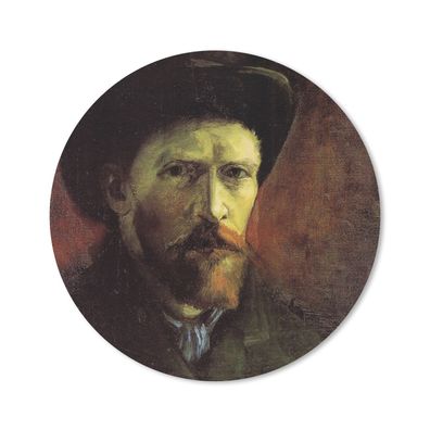 Mauspad - Selbstbildnis mit Filzhut - Vincent van Gogh - 20x20 cm