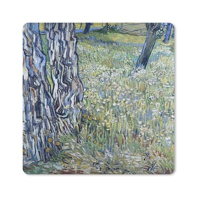 Mauspad - Baumstämme im Gras - Vincent van Gogh - 20x20 cm
