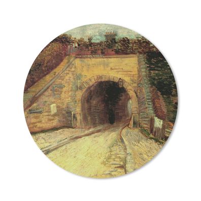 Mauspad - Straße mit Durchgang unter einem Viadukt - Vincent van Gogh - 20x20 cm