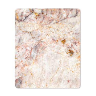 Mauspad - Marmor - Orange - Braun - 19x23 cm