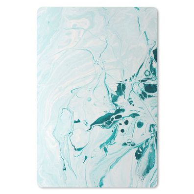 Mauspad - Marmor - Ölfarbe - Blau - 18x27 cm
