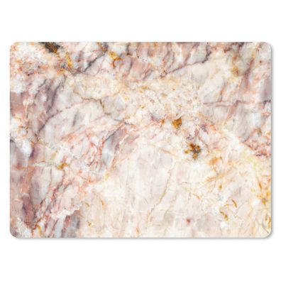 Mauspad - Marmor - Orange - Braun - 23x19 cm