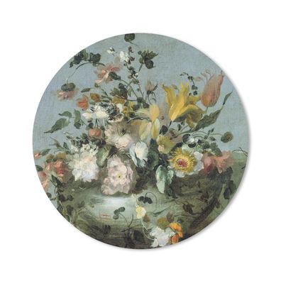Mauspad - Blumen - Alte Meister - Barock - 50x50 cm
