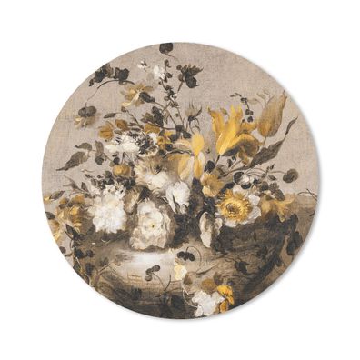 Mauspad - Blumen - Alte Meister - Gelb - 40x40 cm