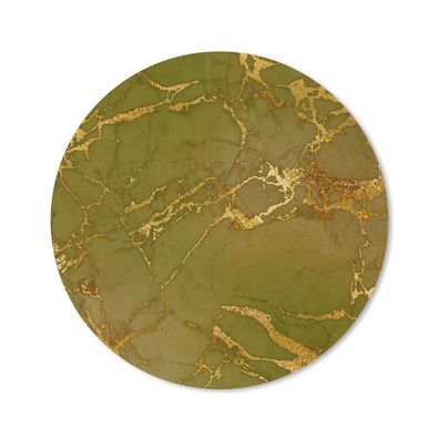Mauspad - Marmor - Muster - Gold - Grün - 40x40 cm