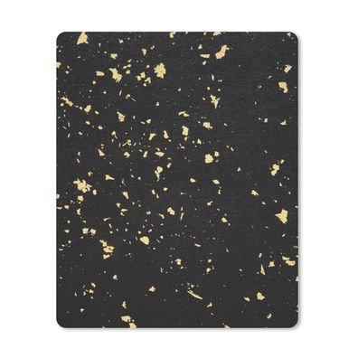 Mauspad - Goldene Flocken auf schwarzem Hintergrund - 19x23 cm