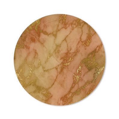 Mauspad - Marmor - Gold - Rosa - 50x50 cm
