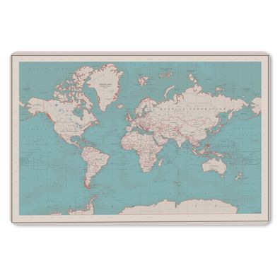 Mauspad - Weltkarte - Vintage - Atlas - 27x18 cm