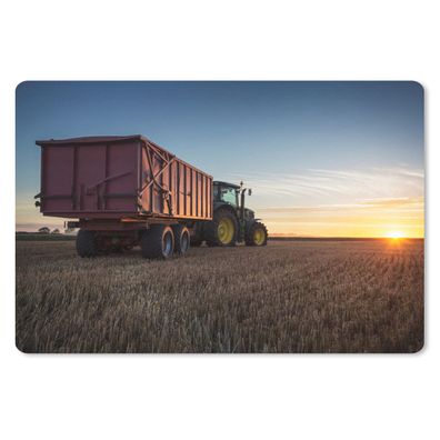 Mauspad - Traktor - John Deer - Sonnenuntergang - 27x18 cm