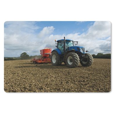 Mauspad - Traktor - Blau - New Holland - 27x18 cm