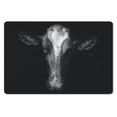 Mauspad - Kuh - Tiere - Schwarz - 27x18 cm