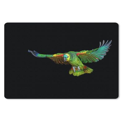 Mauspad - Papagei - Vogel - Federn - 27x18 cm