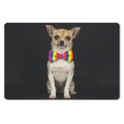 Mauspad - Hund - Fliege - Schwarz - 27x18 cm