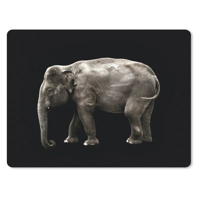 Mauspad - Elefant - Wilde Tiere - Schwarz - 40x30 cm