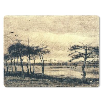 Mauspad - Kiefern im Sumpf - Vincent van Gogh - 40x30 cm