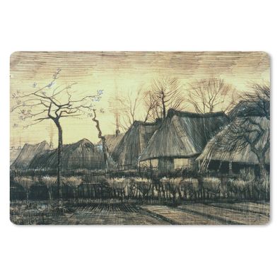 Mauspad - Häuser mit Strohdächern - Vincent van Gogh - 27x18 cm