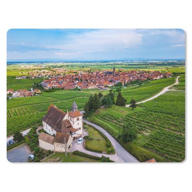 Mauspad - Dorf - Frankreich - Sommer - 40x30 cm