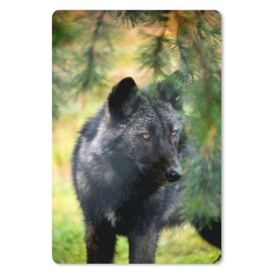 Mauspad - Wolf - Makro - Blätter - 18x27 cm
