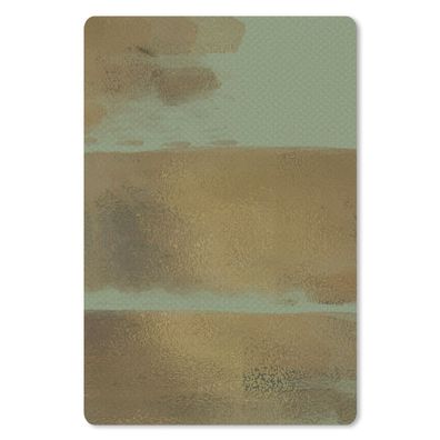 Mauspad - Patroon - Verf - Goud - Groen - 18x27 cm