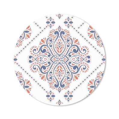 Mauspad - Muster - Blumen - Mandala - 40x40 cm