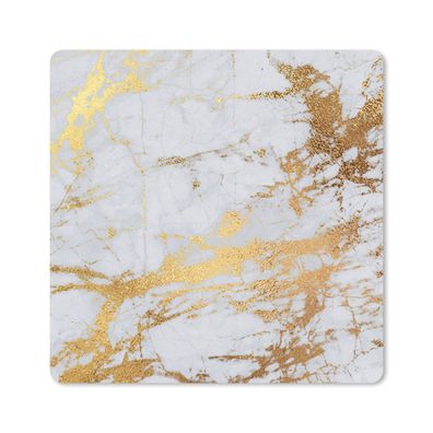 Mauspad - Marmor - Grau - Gold - 20x20 cm