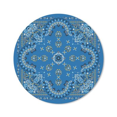 Mauspad - Mandala - Muster - Blau - 50x50 cm