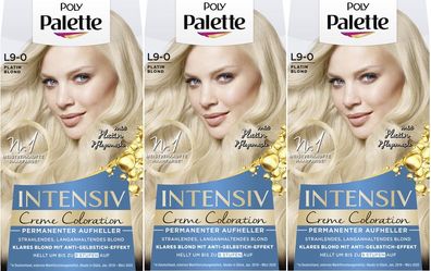 Poly Palette Intensiv Creme Coloration L9-0 Platin blond 3 Stk (1x115ml)