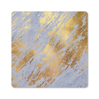 Mauspad - Marmor - Blau - Gold - 20x20 cm