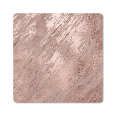 Mauspad - Marmor - Rosa - Gold - 20x20 cm