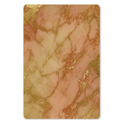 Mauspad - Marmor - Rose - Blattgold - 18x27 cm