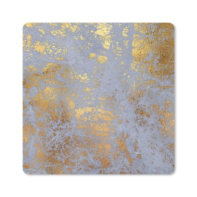 Mauspad - Marmor - Blau - Gold - Luxus - 20x20 cm