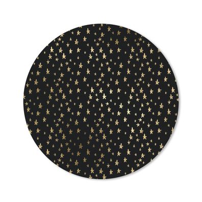 Mauspad - Muster - Sterne - Gold - 50x50 cm