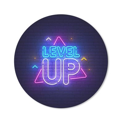 Mauspad - Spiele - Neon - Level Up - 50x50 cm