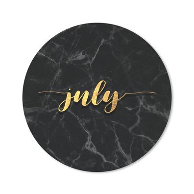 Mauspad - Kalender - Juli - Gold - Marmor - 50x50 cm