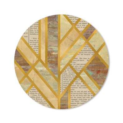 Mauspad - Vintage - Marmor - Gold - 40x40 cm